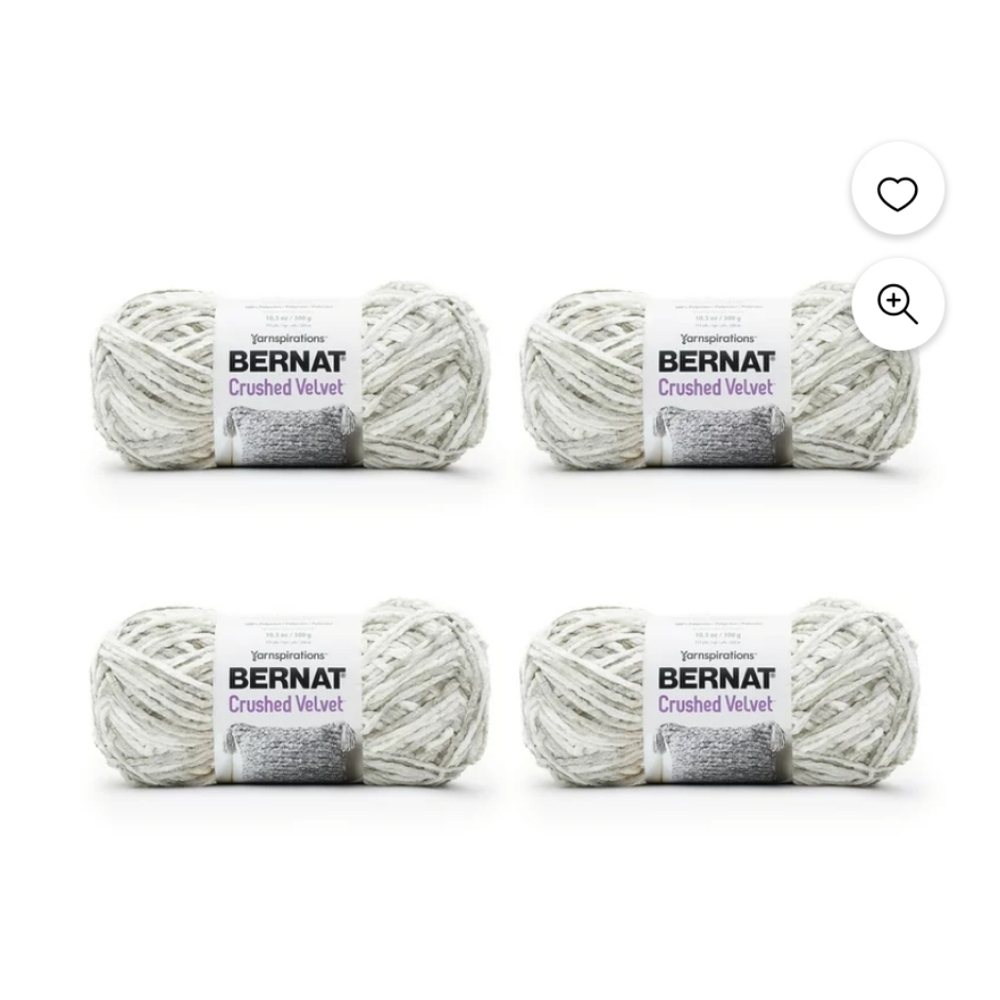 Bernat Crushed Velvet Yarn White